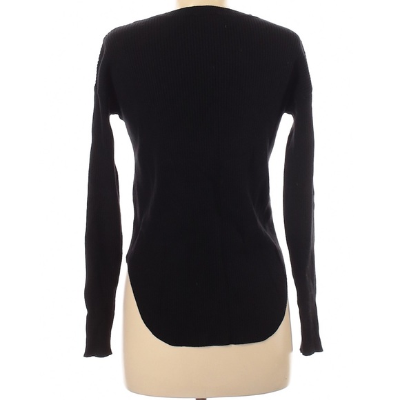 Express Crew Neck Black Stretch Sweater - Picture 2 of 9